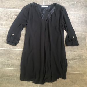 Lush Black Chiffon Dress